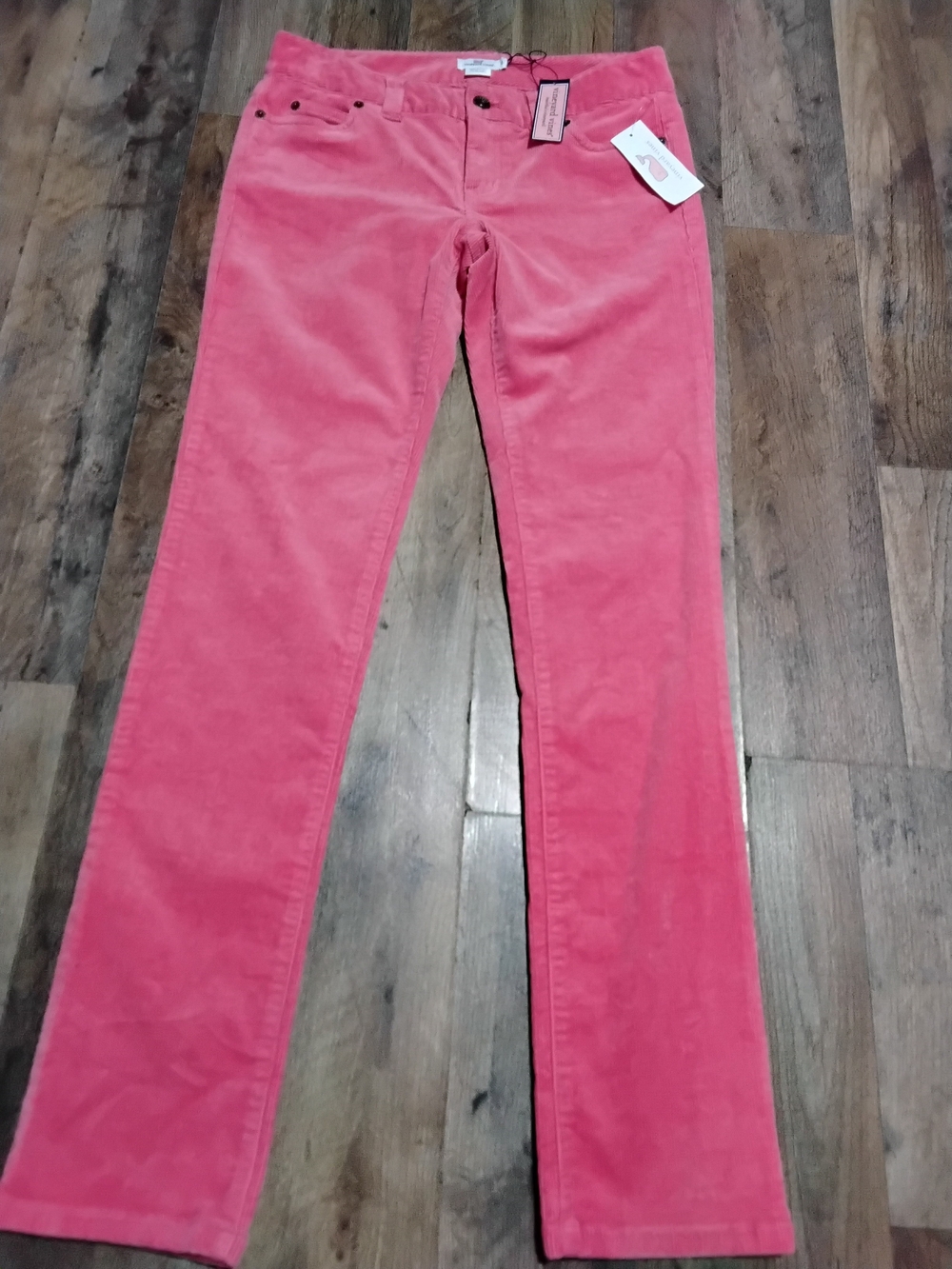 Vineyard Vines Coral Straight-Leg Corduroy Pants